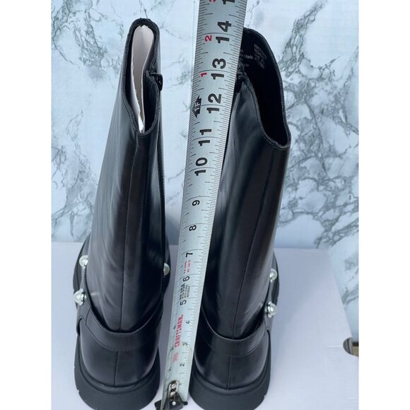 Sonoma Girls Black Knee-High Boots With Pearl Accents & Memory Foam Size 5 - Picture 5 of 7